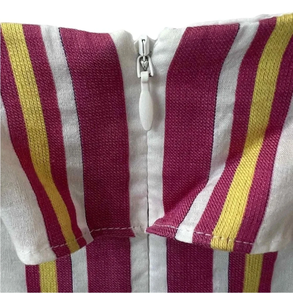 Parker Pink and White Striped Mini Dress - Picture 4 of 14